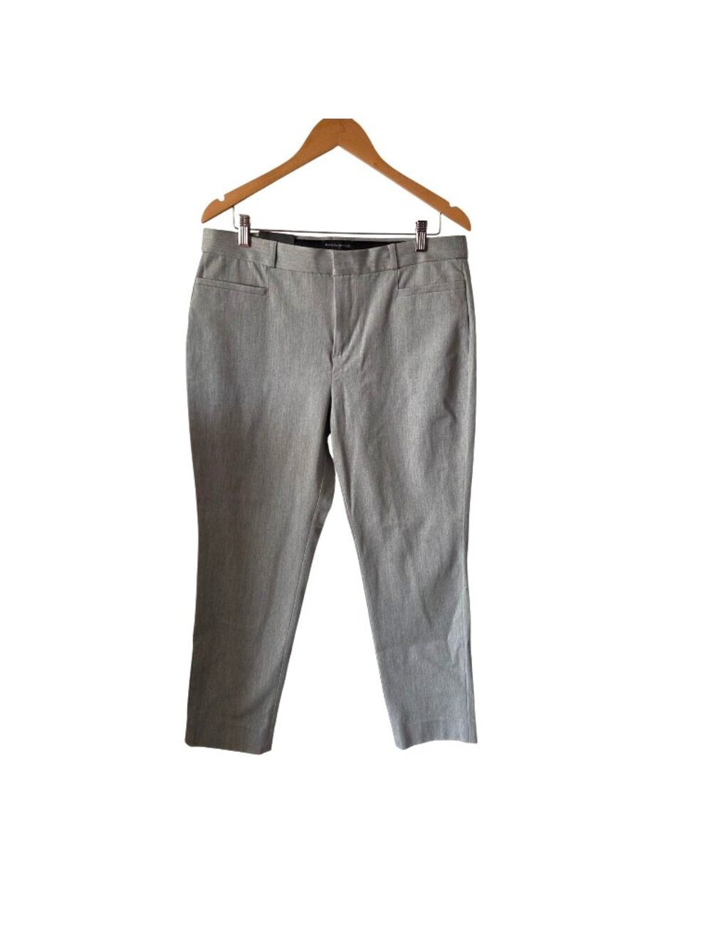 Banana Republic Womens Sz 12 Gray Curvy Sloan Ankle Pants Slim Fit Office NEW